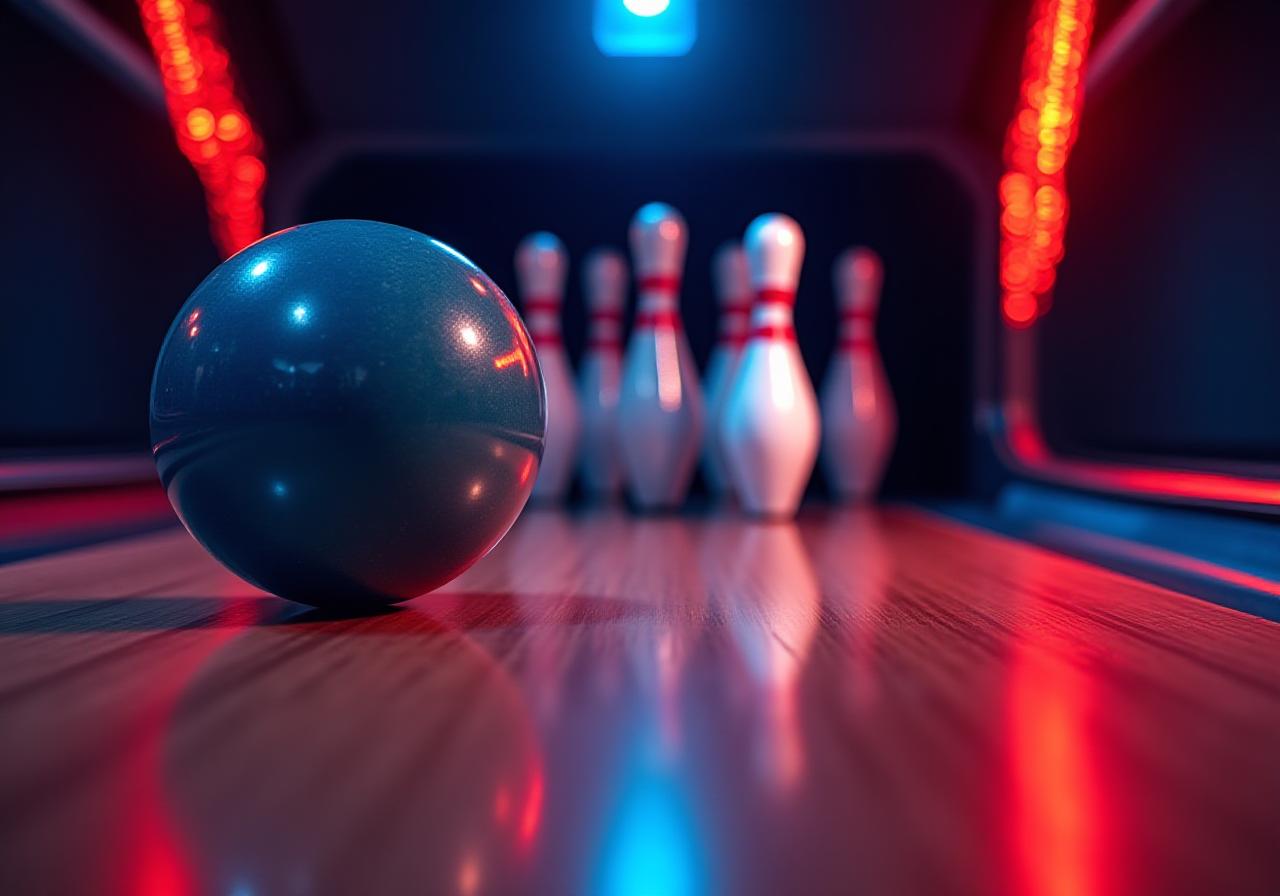 Giocatori di bowling professionisti in azione